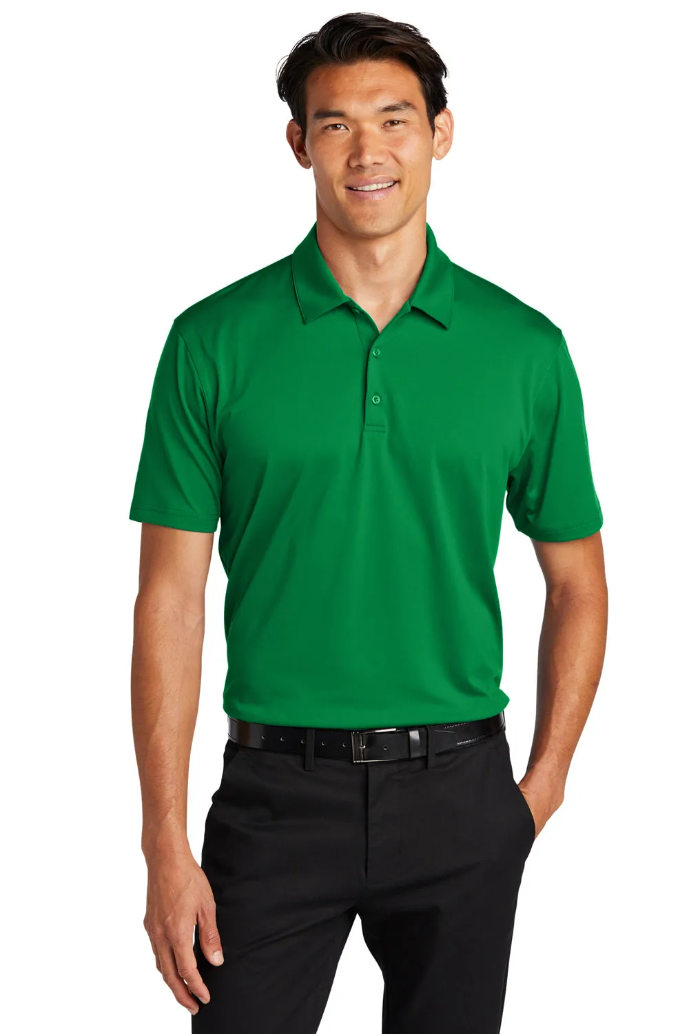 Port Authority Mens Staff Performance Moisture Wicking Short Sleeve Polo Shirt - Spring Green  Premium quality Clothing Port-Authority