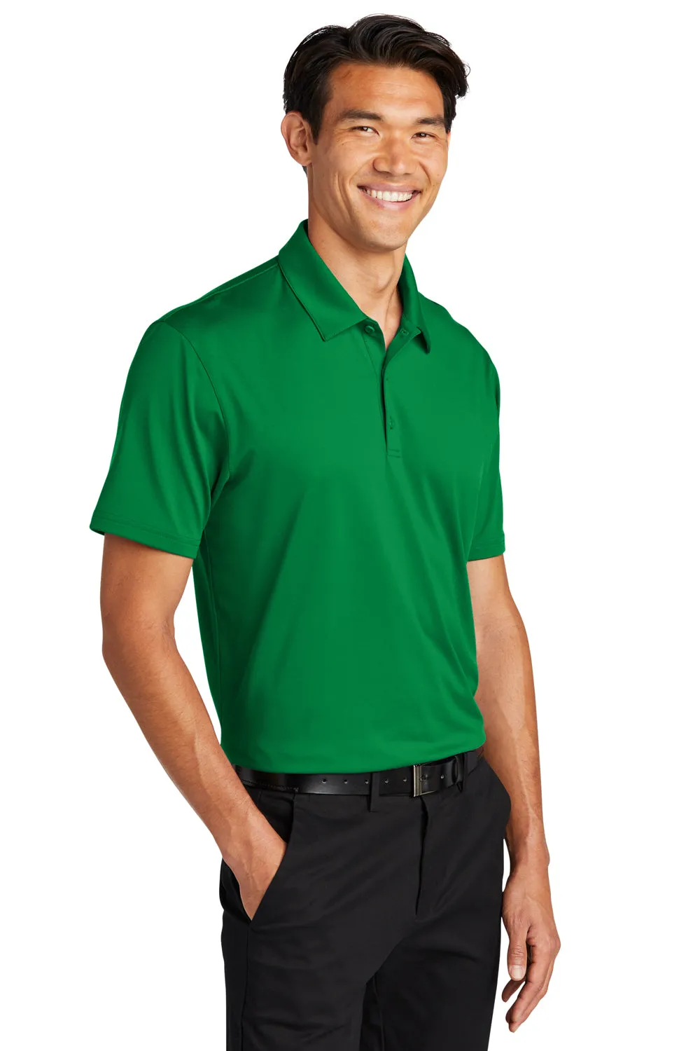 Port Authority Mens Staff Performance Moisture Wicking Short Sleeve Polo Shirt - Spring Green  Premium quality Clothing Port-Authority