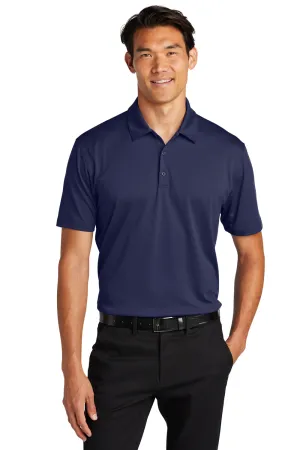 Port Authority Mens Staff Performance Moisture Wicking Short Sleeve Polo Shirt - True Navy Blue  Premium quality Clothing Port-Authority