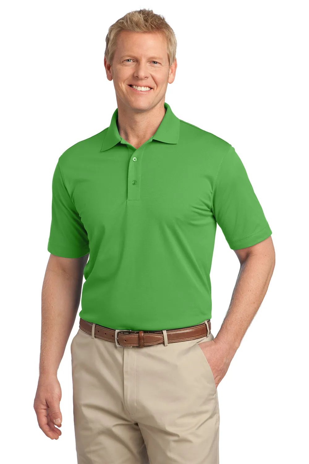 Port Authority Mens Tech Moisture Wicking Short Sleeve Polo Shirt - Cactus Green - Closeout  Premium quality Clothing Port-Authority
