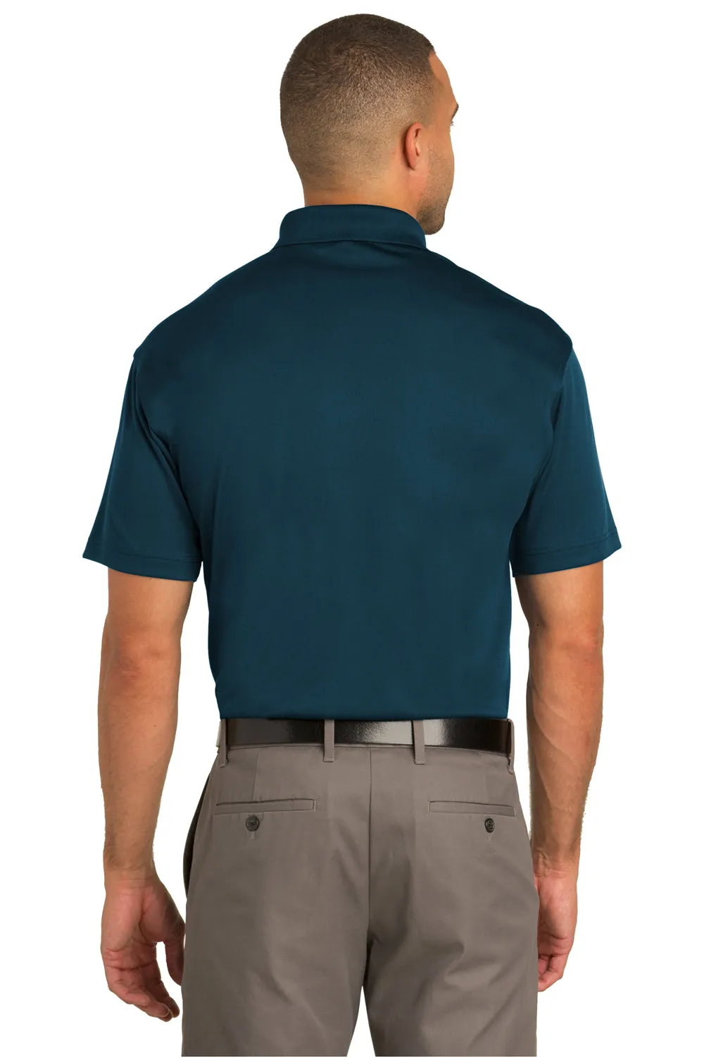 Port Authority Mens Tech Moisture Wicking Short Sleeve Polo Shirt - Poseidon Blue - Closeout  Premium quality Clothing Port-Authority