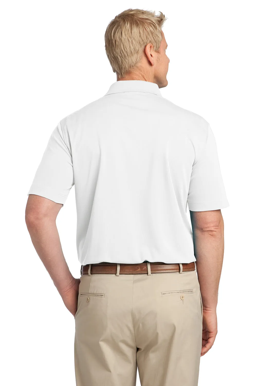 Port Authority Mens Tech Moisture Wicking Short Sleeve Polo Shirt - White - Closeout  Premium quality Clothing Port-Authority