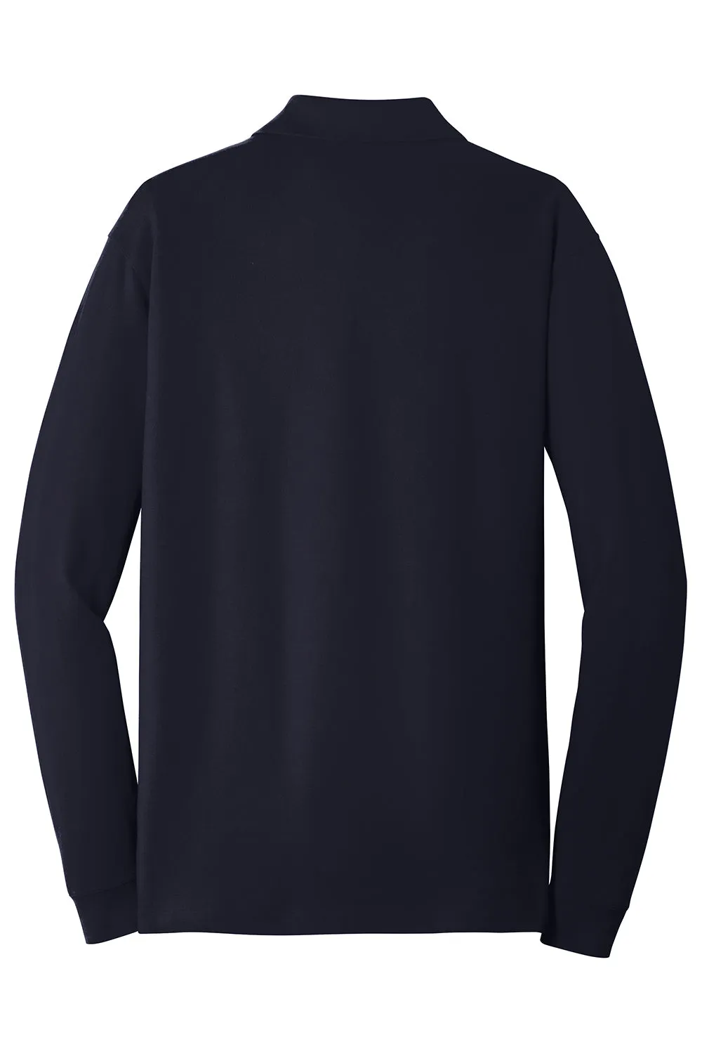 Port Authority Mens Wrinkle Resistant Long Sleeve Polo Shirt - Navy Blue  Premium quality Clothing Port-Authority