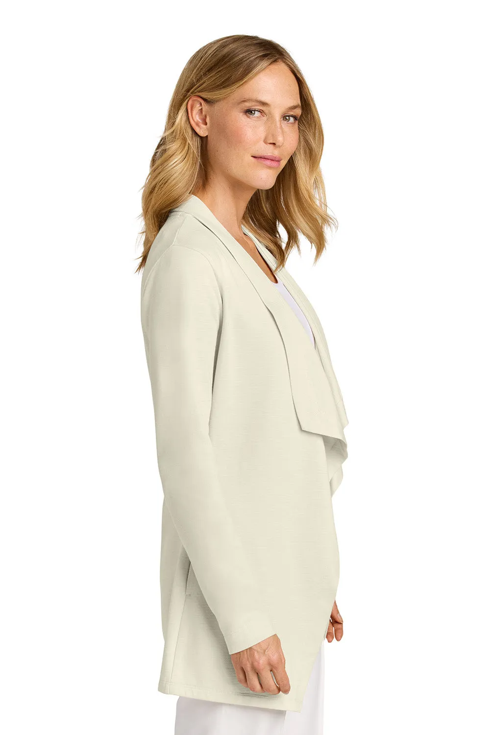 Port Authority Womens Breakwater Open Front Long Sleeve Cardigan Sweater w/ Pockets - Parchment  Premium quality Clothing Port-Authority