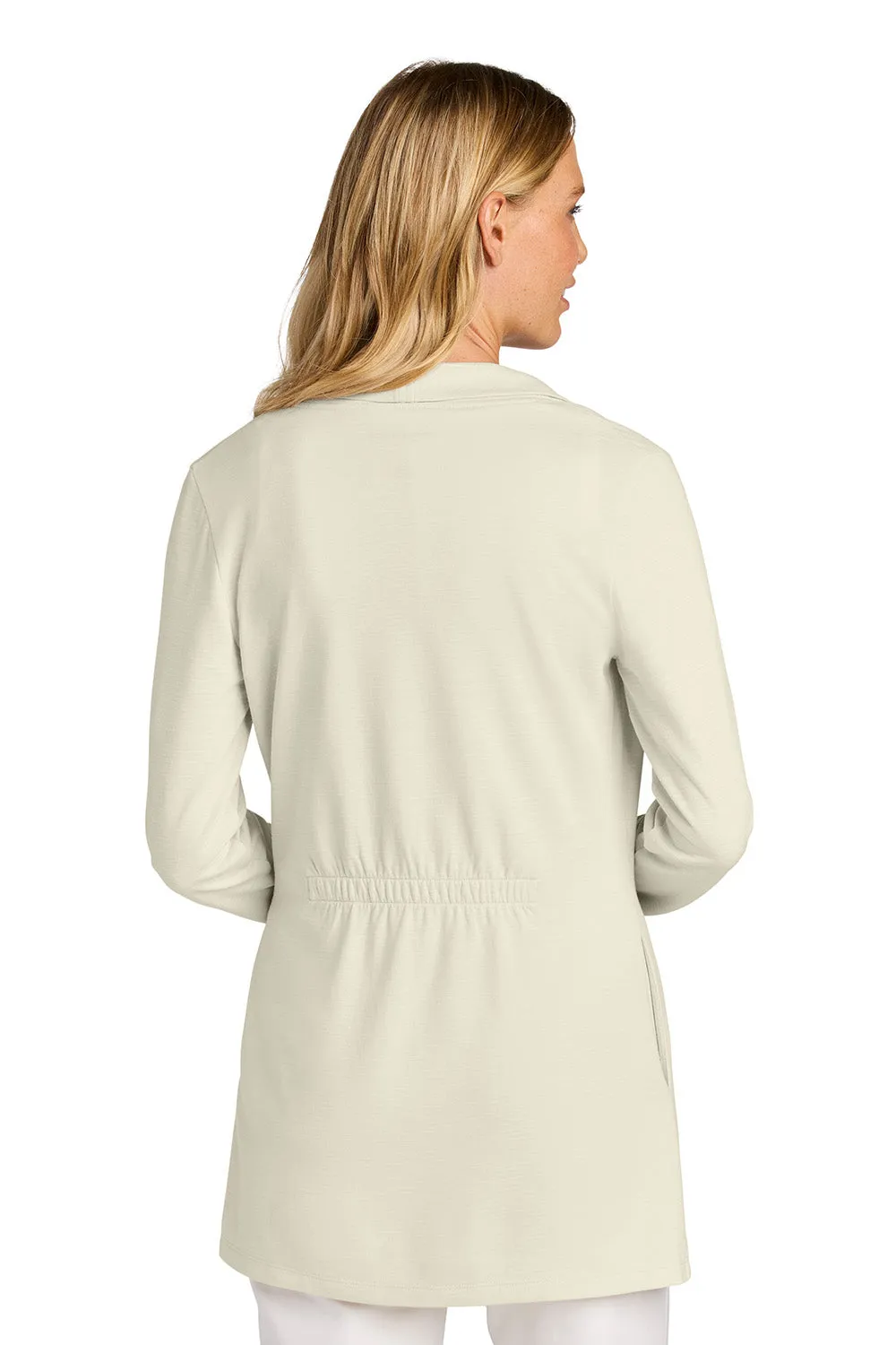 Port Authority Womens Breakwater Open Front Long Sleeve Cardigan Sweater w/ Pockets - Parchment  Premium quality Clothing Port-Authority