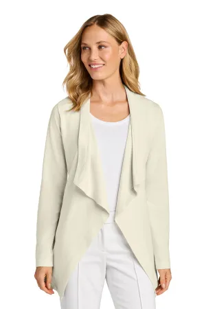 Port Authority Womens Breakwater Open Front Long Sleeve Cardigan Sweater w/ Pockets - Parchment  Premium quality Clothing Port-Authority