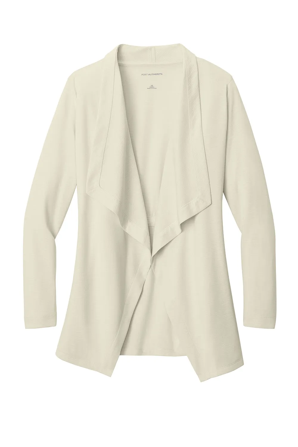 Port Authority Womens Breakwater Open Front Long Sleeve Cardigan Sweater w/ Pockets - Parchment  Premium quality Clothing Port-Authority