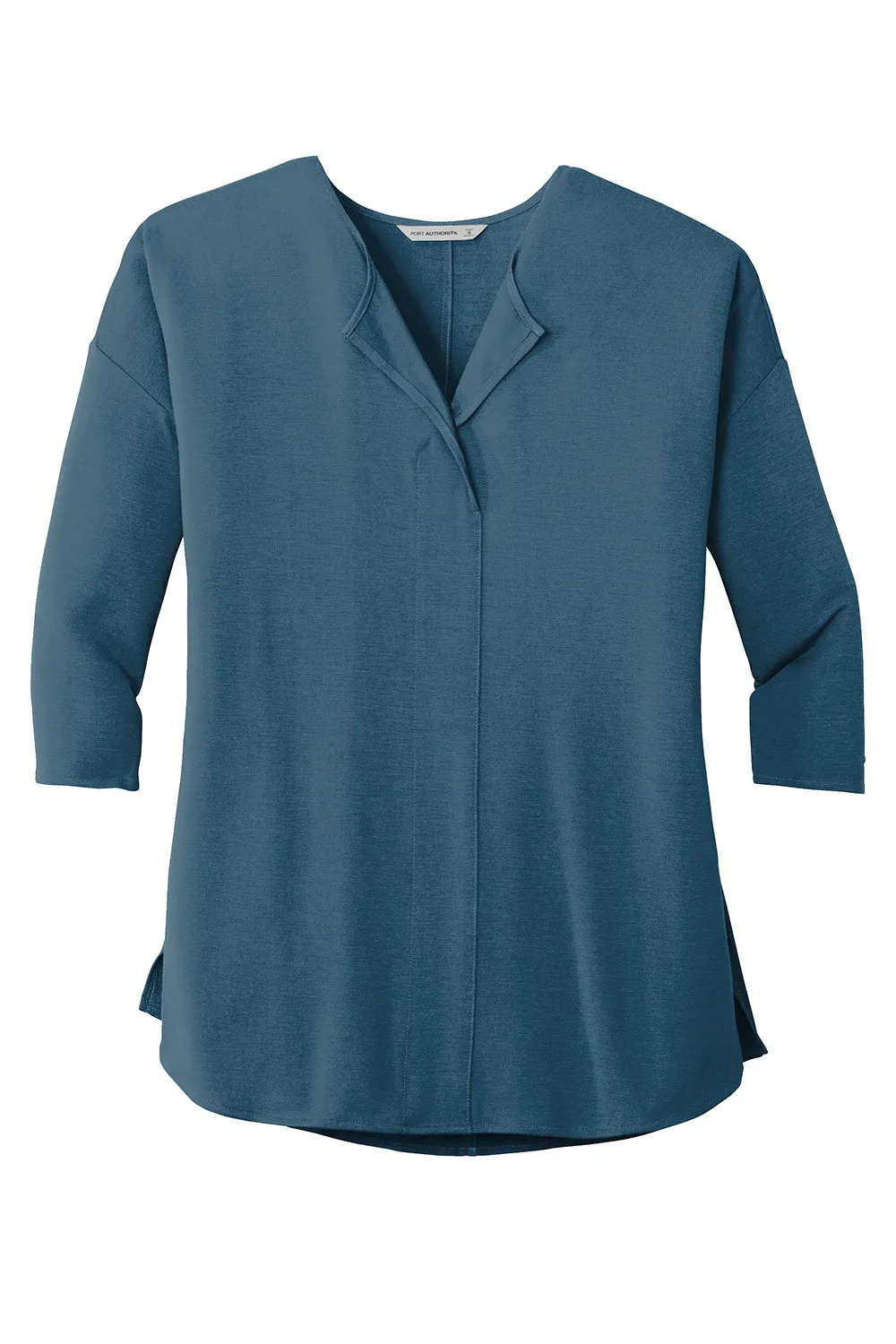 Port Authority Womens Concept Jersey 3/4 Sleeve V-Neck T-Shirt - Dusty Blue - Closeout  Premium quality Clothing Port-Authority