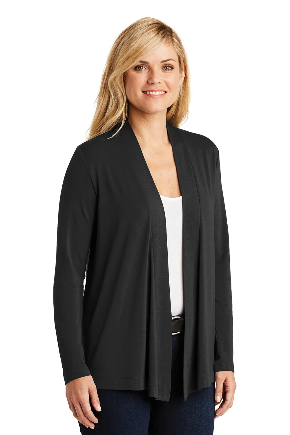 Port Authority Womens Concept Long Sleeve Cardigan Sweater - Black  Premium quality Clothing Port-Authority