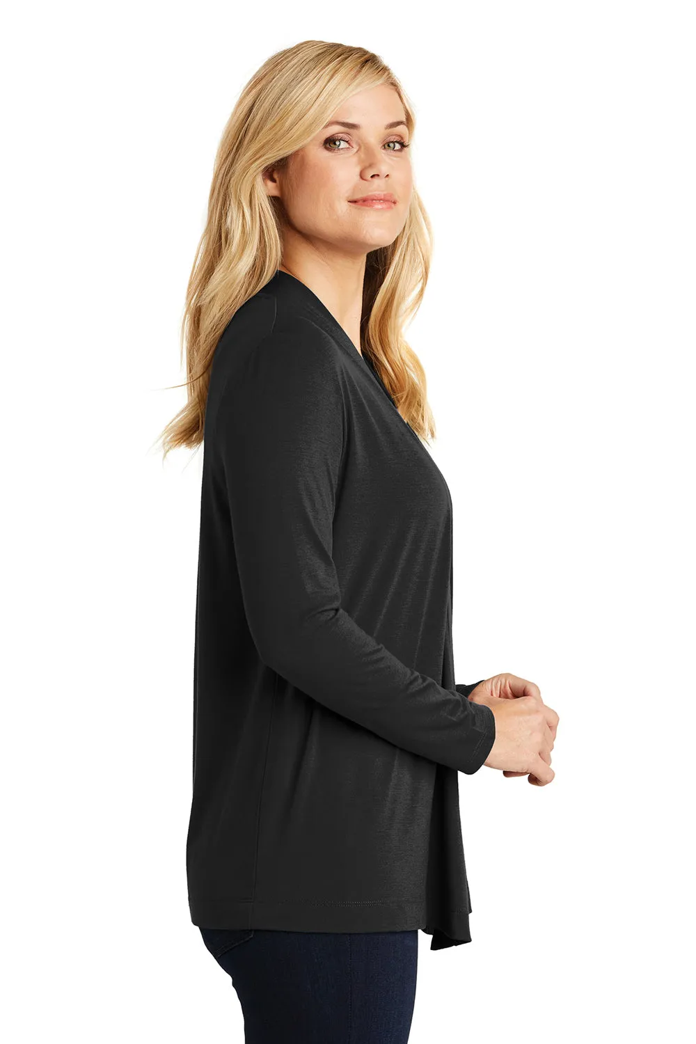 Port Authority Womens Concept Long Sleeve Cardigan Sweater - Black  Premium quality Clothing Port-Authority