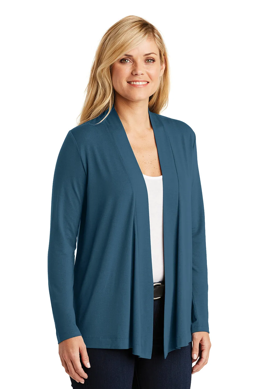 Port Authority Womens Concept Long Sleeve Cardigan Sweater - Dusty Blue  Premium quality Clothing Port-Authority