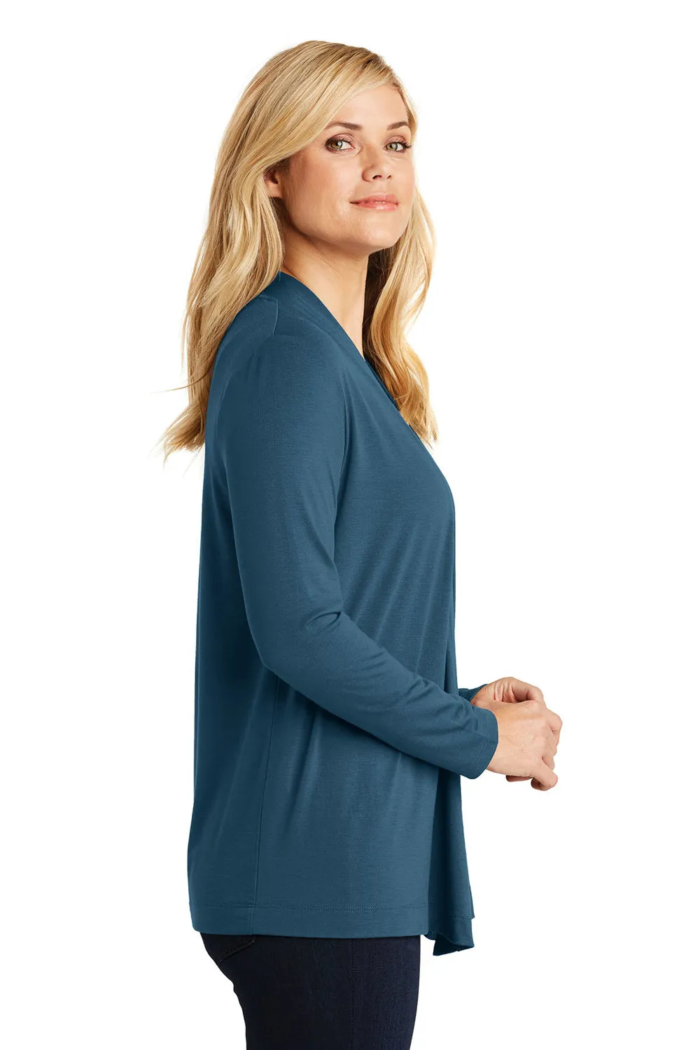 Port Authority Womens Concept Long Sleeve Cardigan Sweater - Dusty Blue  Premium quality Clothing Port-Authority