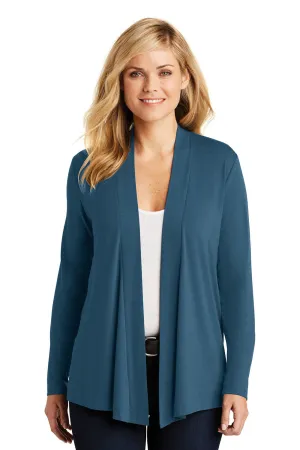 Port Authority Womens Concept Long Sleeve Cardigan Sweater - Dusty Blue  Premium quality Clothing Port-Authority