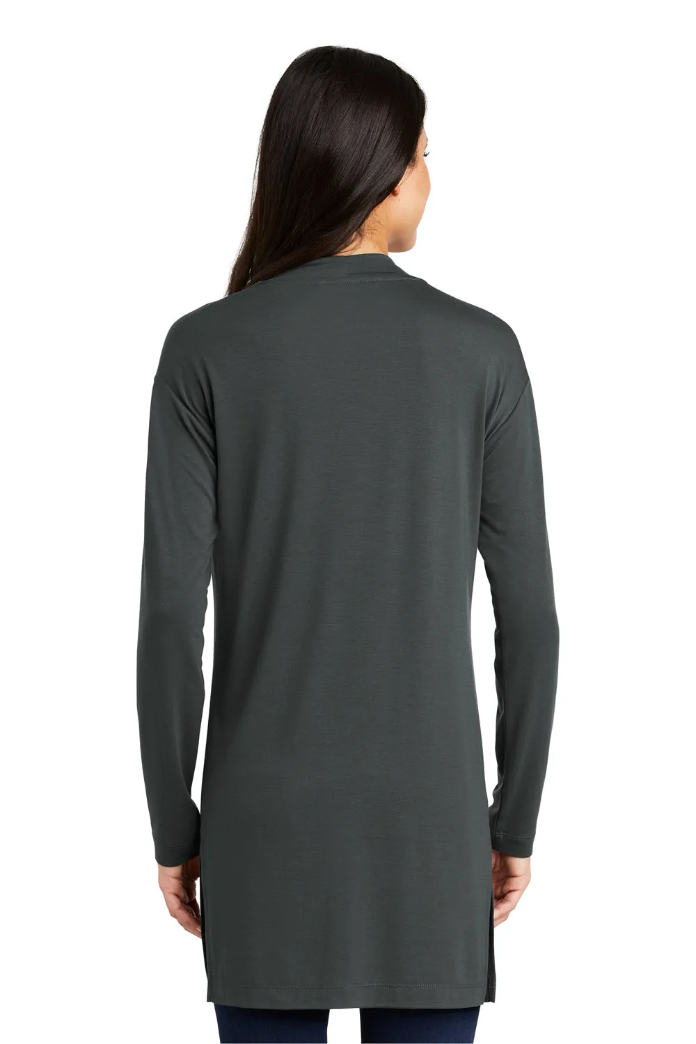 Port Authority Womens Concept Long Sleeve Cardigan Sweater w/ Pockets - Smoke Grey  Premium quality Clothing Port-Authority