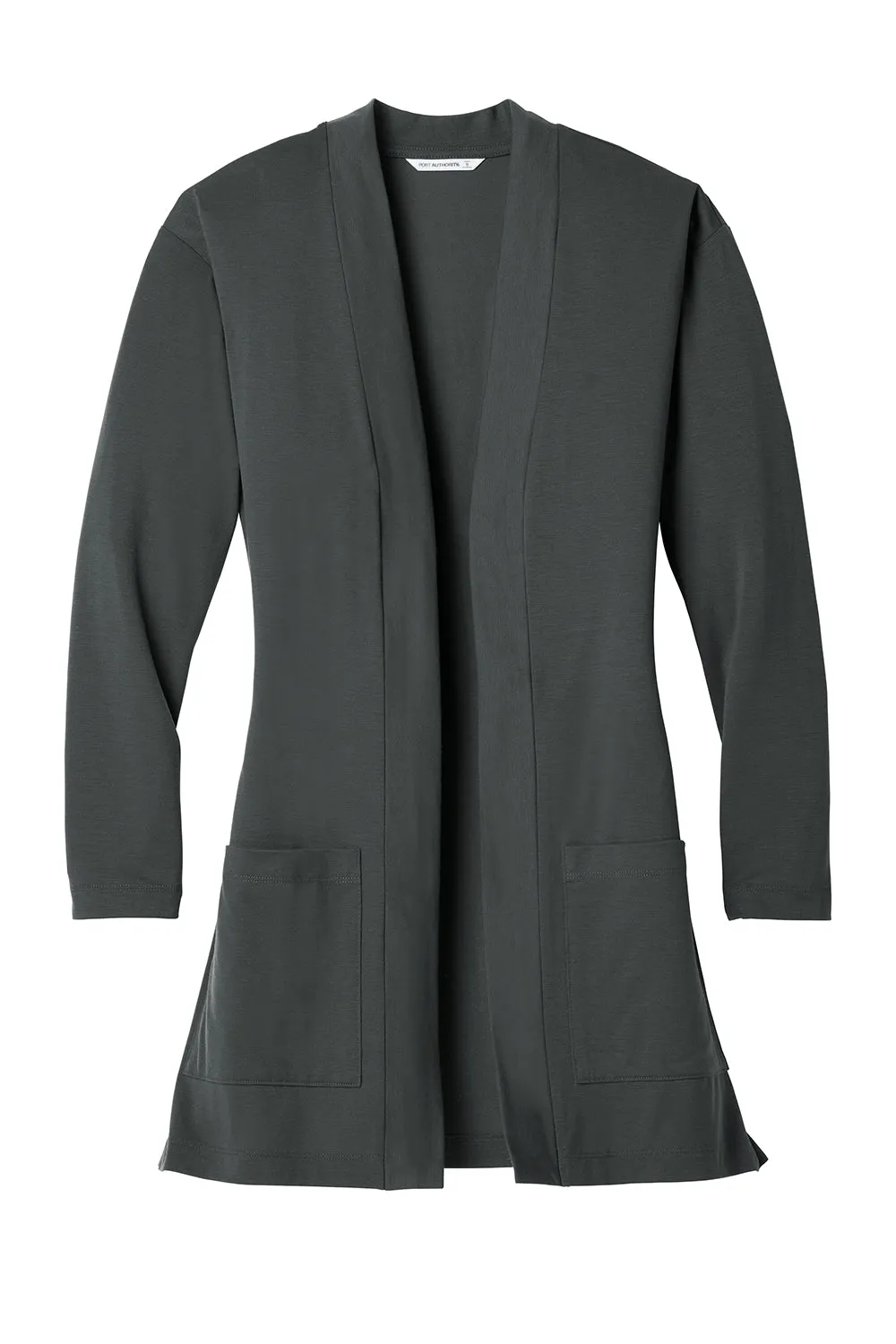 Port Authority Womens Concept Long Sleeve Cardigan Sweater w/ Pockets - Smoke Grey  Premium quality Clothing Port-Authority