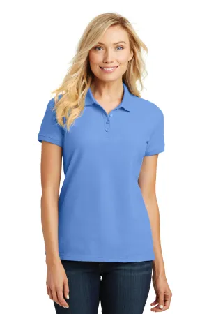 Port Authority Womens Core Classic Short Sleeve Polo Shirt - Carolina Blue  Premium quality Clothing Port-Authority