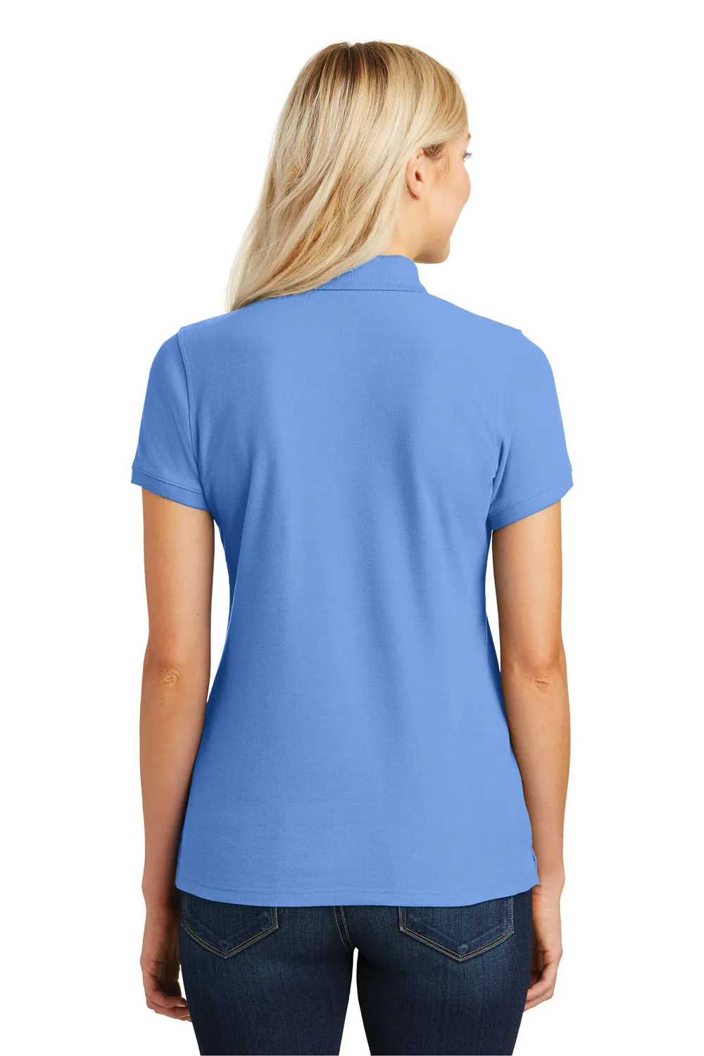 Port Authority Womens Core Classic Short Sleeve Polo Shirt - Carolina Blue  Premium quality Clothing Port-Authority