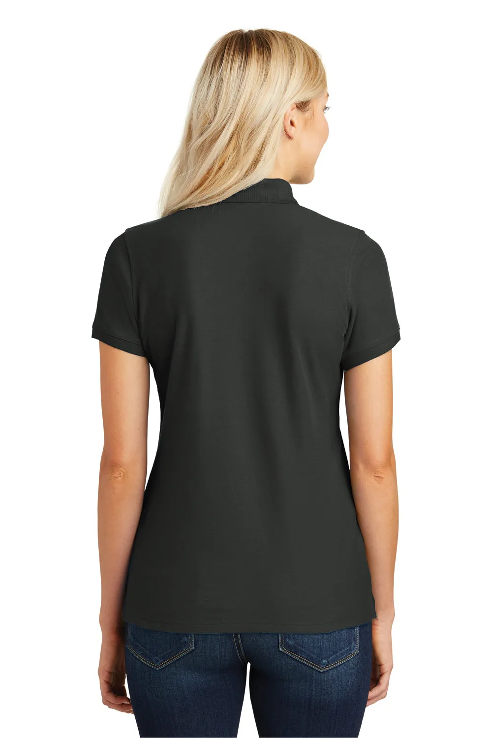 Port Authority Womens Core Classic Short Sleeve Polo Shirt - Deep Black  Premium quality Clothing Port-Authority
