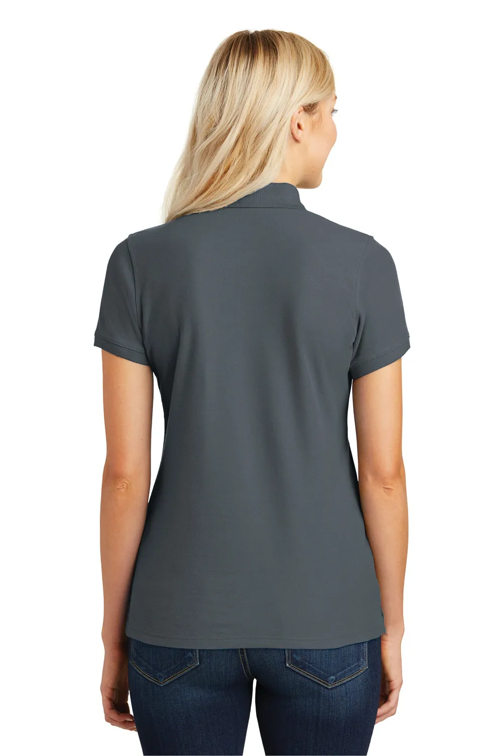 Port Authority Womens Core Classic Short Sleeve Polo Shirt - Graphite Grey  Premium quality Clothing Port-Authority