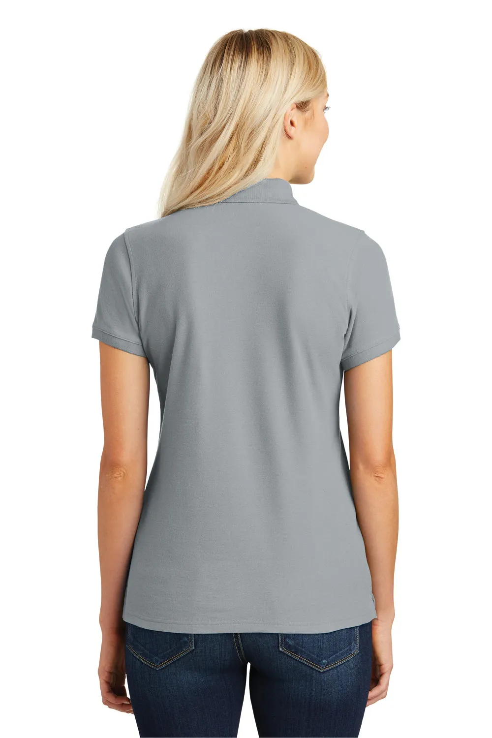 Port Authority Womens Core Classic Short Sleeve Polo Shirt - Gusty Grey  Premium quality Clothing Port-Authority