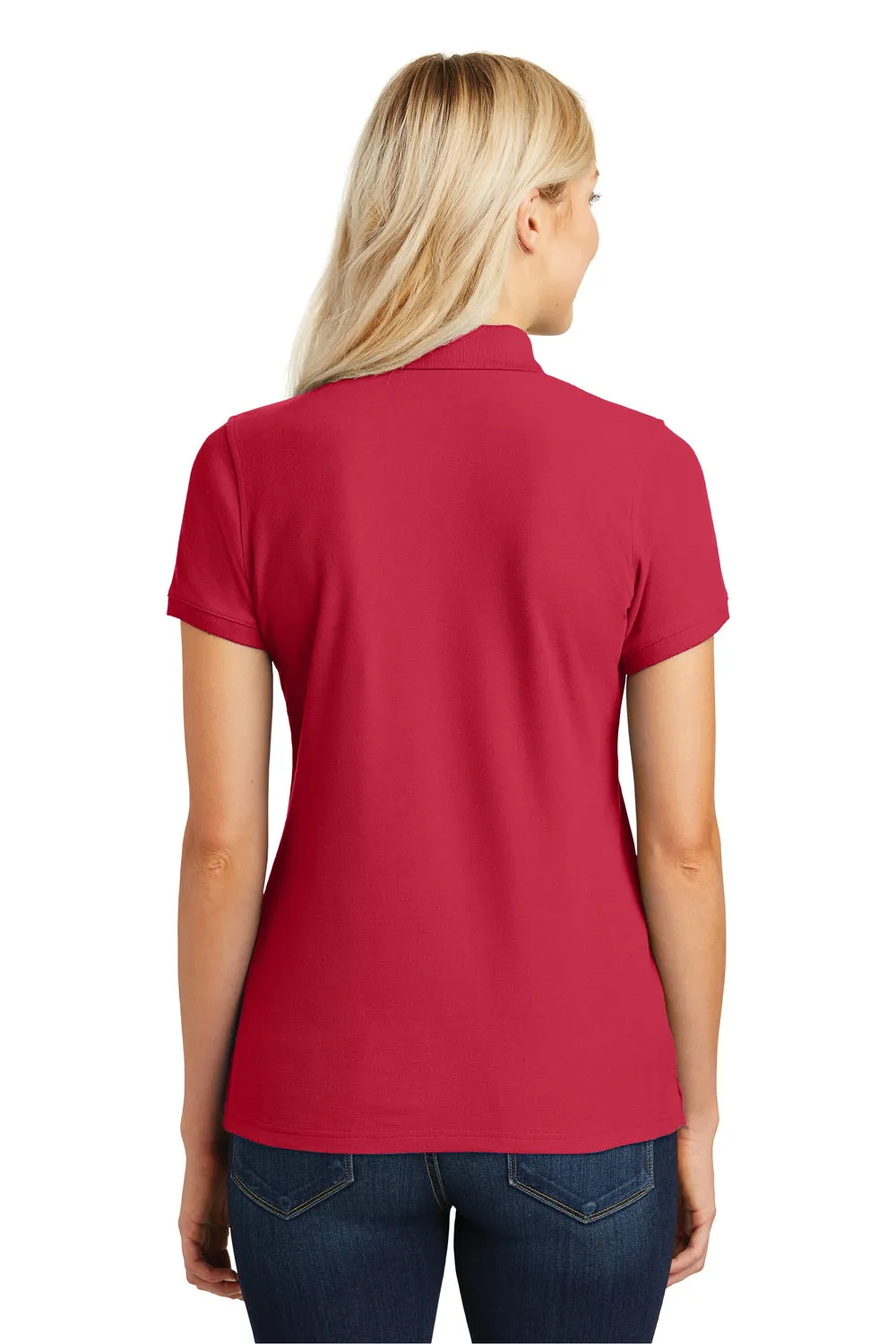 Port Authority Womens Core Classic Short Sleeve Polo Shirt - Rich Red  Premium quality Clothing Port-Authority