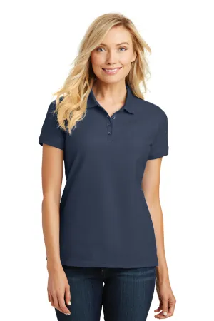 Port Authority Womens Core Classic Short Sleeve Polo Shirt - River Navy Blue  Premium quality Clothing Port-Authority