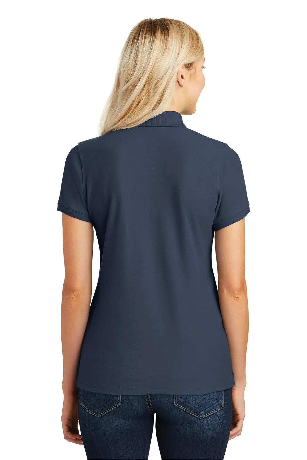 Port Authority Womens Core Classic Short Sleeve Polo Shirt - River Navy Blue  Premium quality Clothing Port-Authority