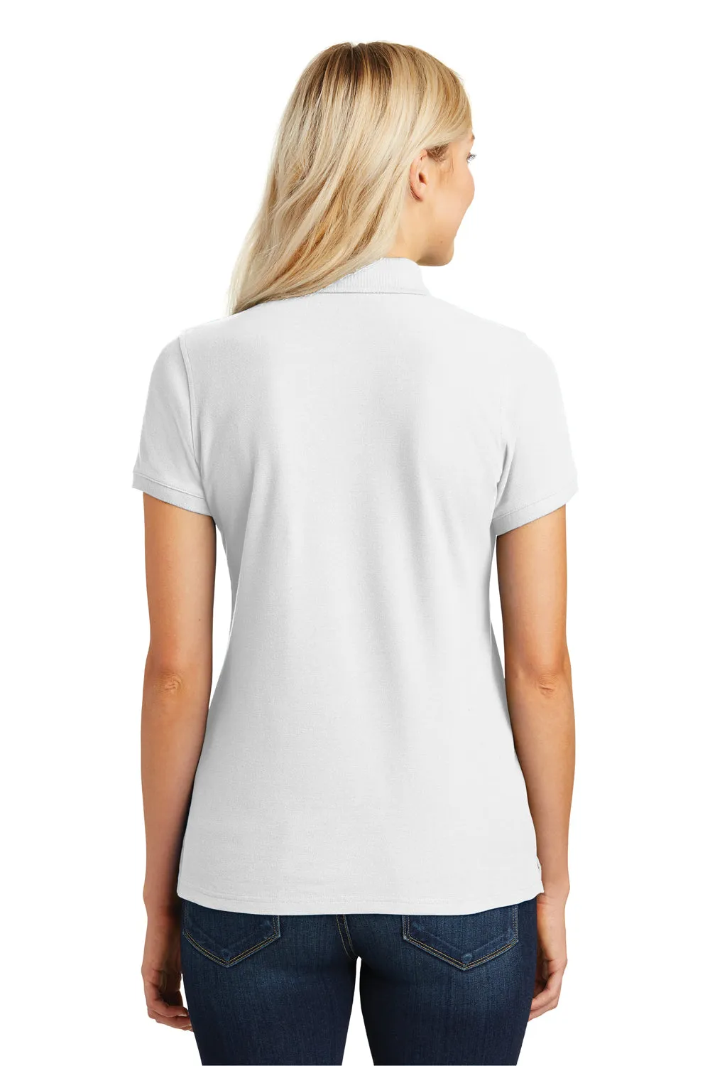 Port Authority Womens Core Classic Short Sleeve Polo Shirt - White  Premium quality Clothing Port-Authority