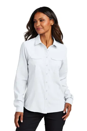 Port Authority Womens Daybreak Moisture Wicking Long Sleeve Button Down Shirt w/ Pockets - White  Premium quality Clothing Port-Authority