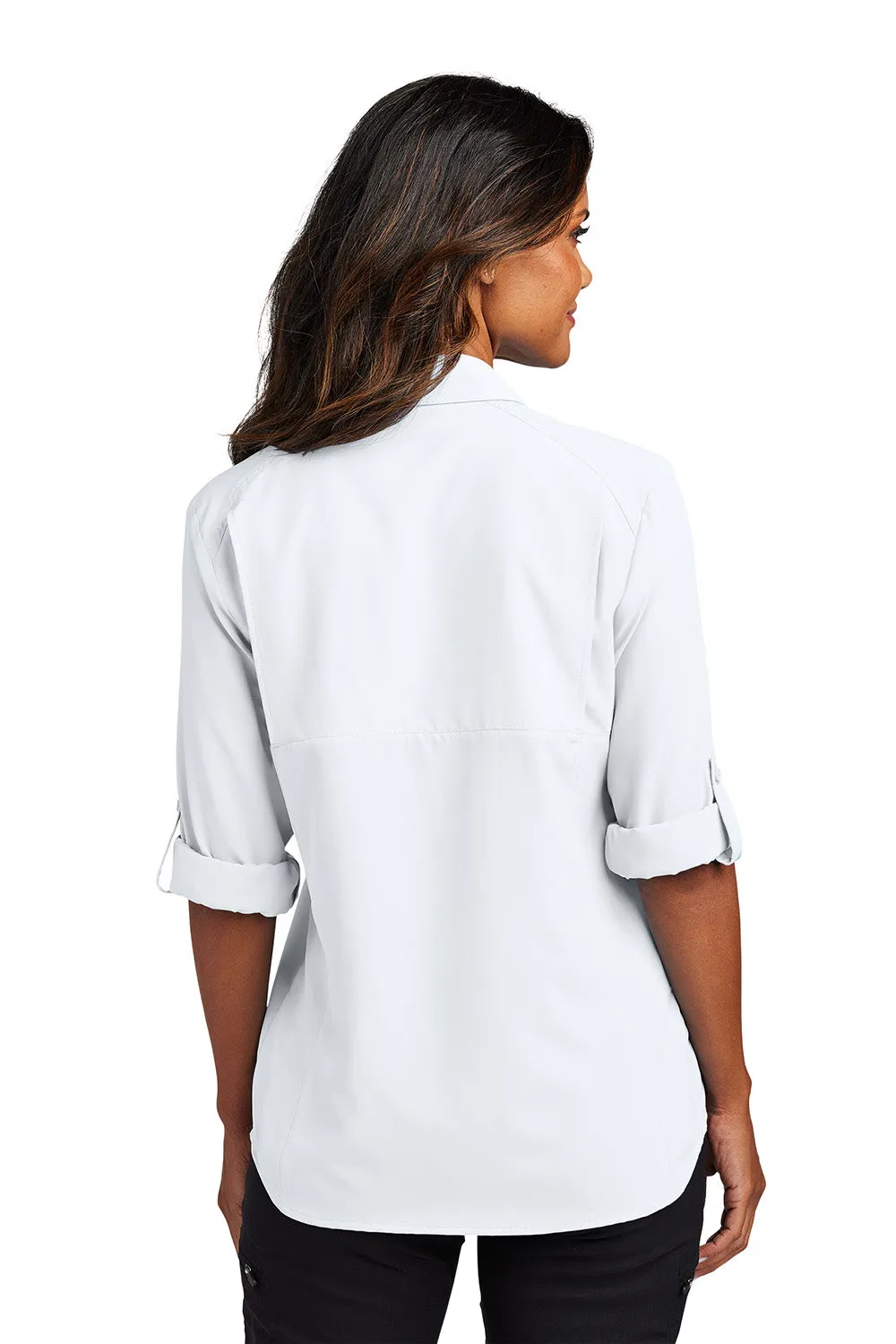 Port Authority Womens Daybreak Moisture Wicking Long Sleeve Button Down Shirt w/ Pockets - White  Premium quality Clothing Port-Authority