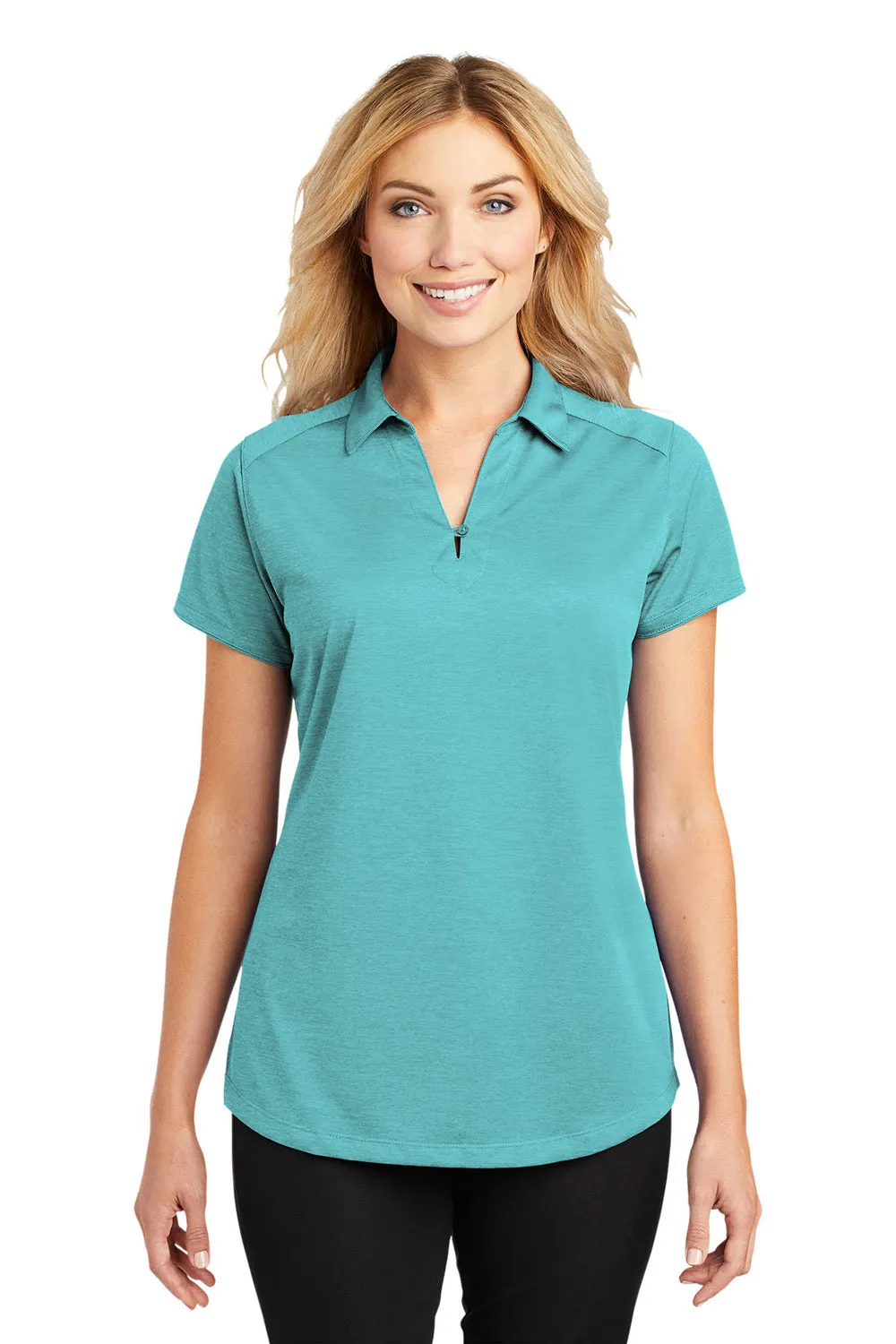 Port Authority Womens Digi Heather Performance Moisture Wicking Short Sleeve Polo Shirt - Maui Blue - Closeout  Premium quality Clothing Port-Authority