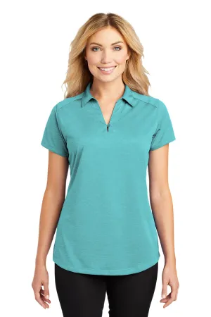 Port Authority Womens Digi Heather Performance Moisture Wicking Short Sleeve Polo Shirt - Maui Blue - Closeout  Premium quality Clothing Port-Authority