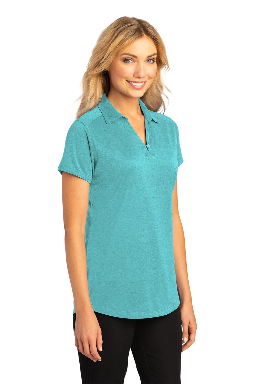 Port Authority Womens Digi Heather Performance Moisture Wicking Short Sleeve Polo Shirt - Maui Blue - Closeout  Premium quality Clothing Port-Authority
