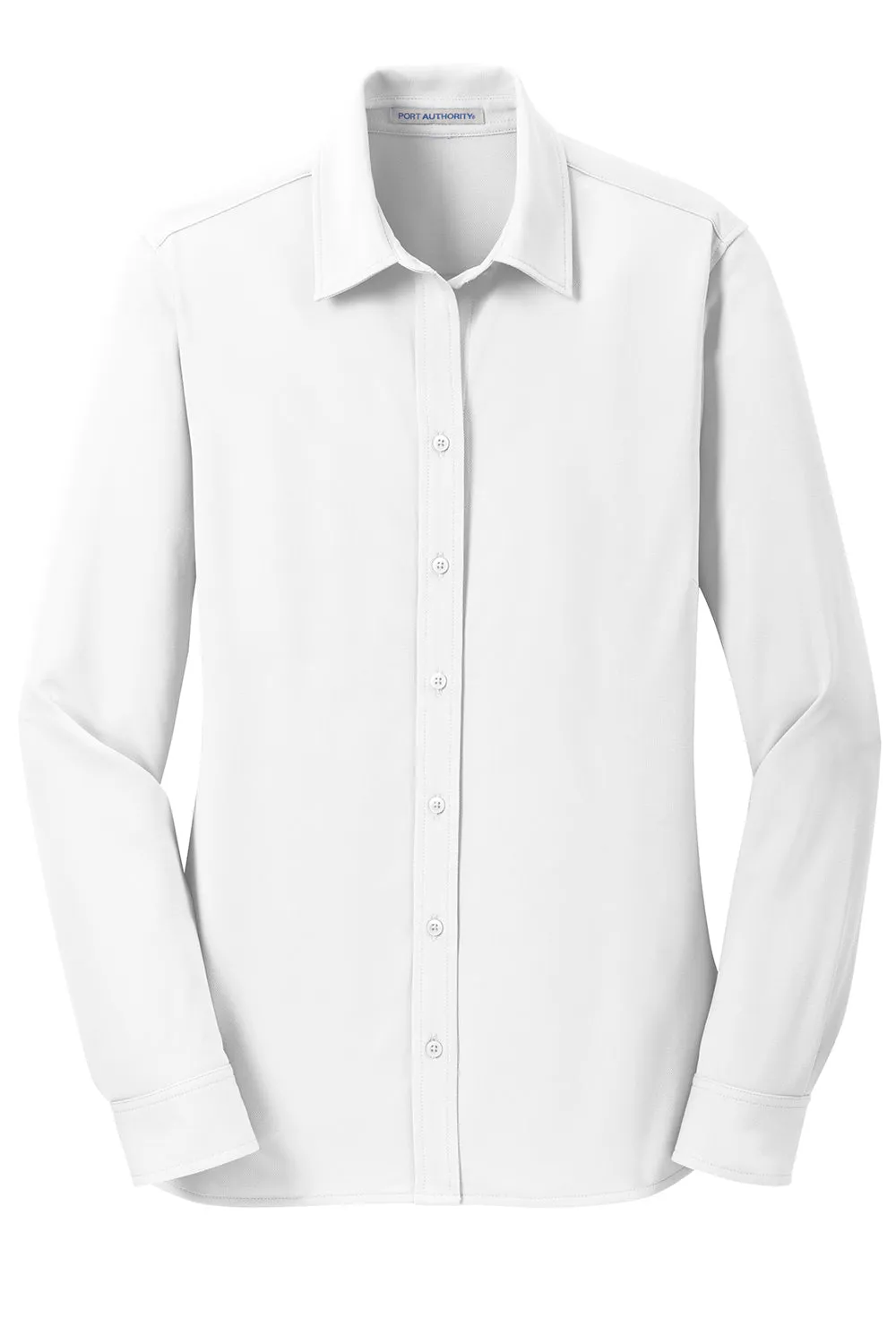 Port Authority Womens Dimension Moisture Wicking Long Sleeve Button Down Shirt - White  Premium quality Clothing Port-Authority