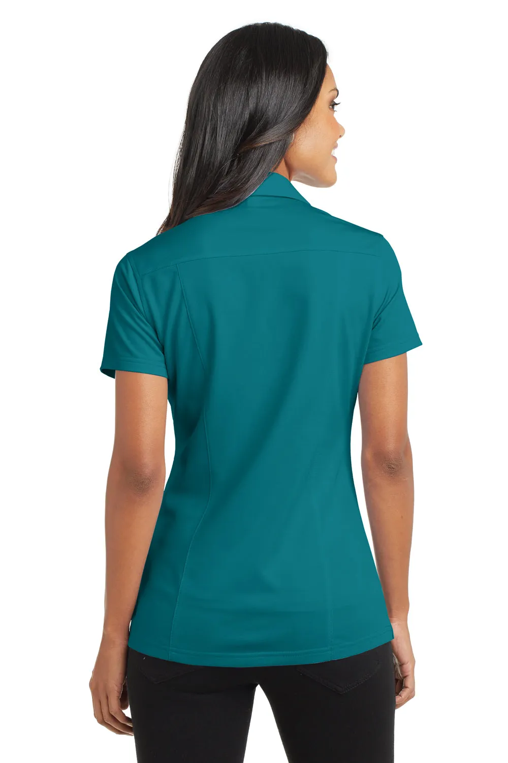 Port Authority Womens Dimension Moisture Wicking Short Sleeve Polo Shirt - Dark Teal Green - Closeout  Premium quality Clothing Port-Authority