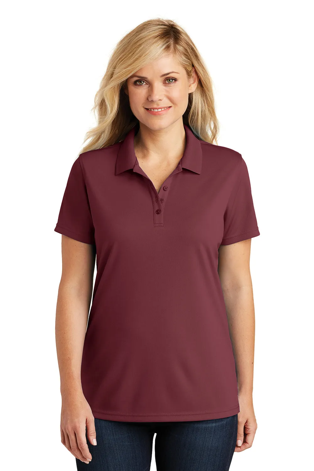 Port Authority Womens Dry Zone Moisture Wicking Short Sleeve Polo Shirt - Burgundy  Premium quality Clothing Port-Authority