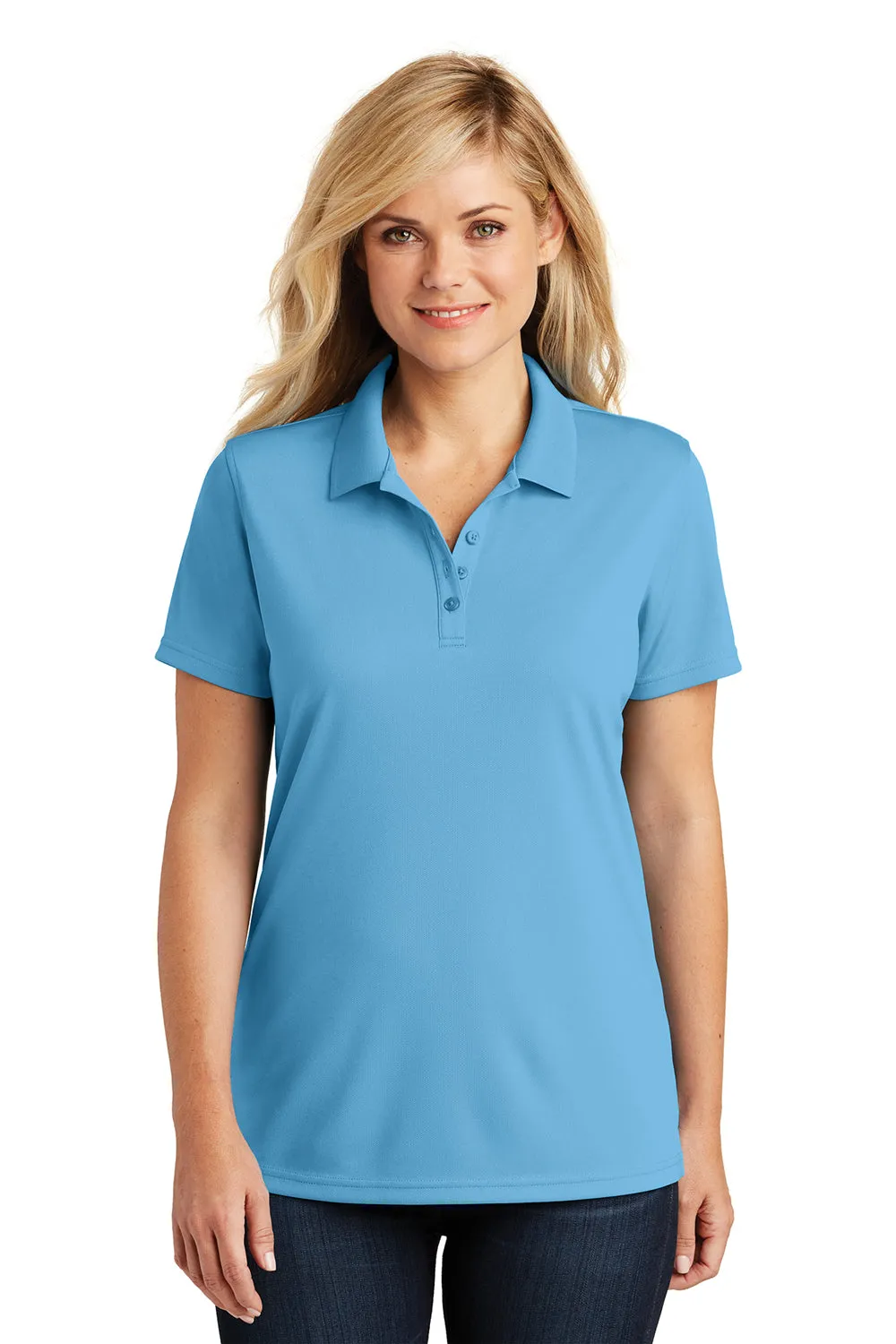 Port Authority Womens Dry Zone Moisture Wicking Short Sleeve Polo Shirt - Carolina Blue  Premium quality Clothing Port-Authority
