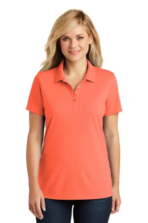 Port Authority Womens Dry Zone Moisture Wicking Short Sleeve Polo Shirt - Coral Splash  Premium quality Clothing Port-Authority