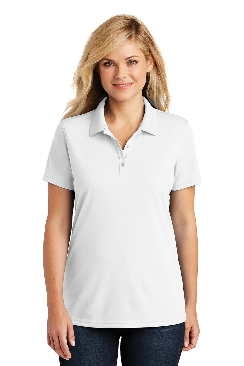Port Authority Womens Dry Zone Moisture Wicking Short Sleeve Polo Shirt - White  Premium quality Clothing Port-Authority