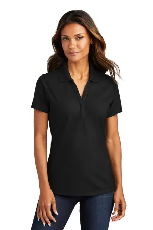 Port Authority Womens EZPerformance Moisture Wicking Short Sleeve Polo Shirt - Black  Premium quality Clothing Port-Authority