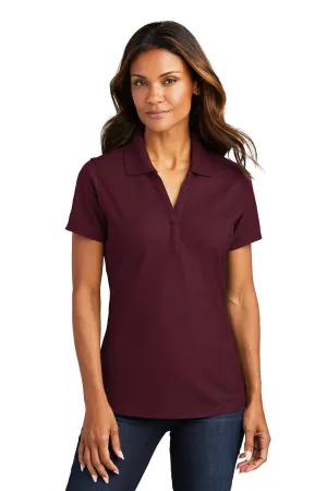 Port Authority Womens EZPerformance Moisture Wicking Short Sleeve Polo Shirt - Maroon - Closeout  Premium quality Clothing Port-Authority
