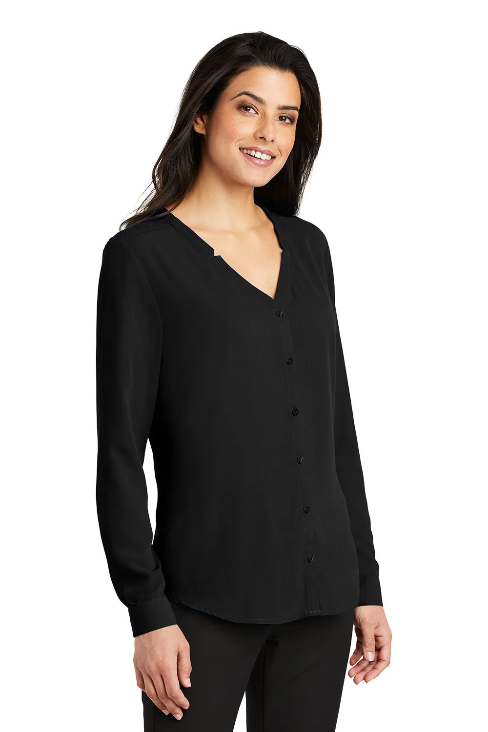 Port Authority Womens Long Sleeve Button Down Shirt - Black  Premium quality Clothing Port-Authority