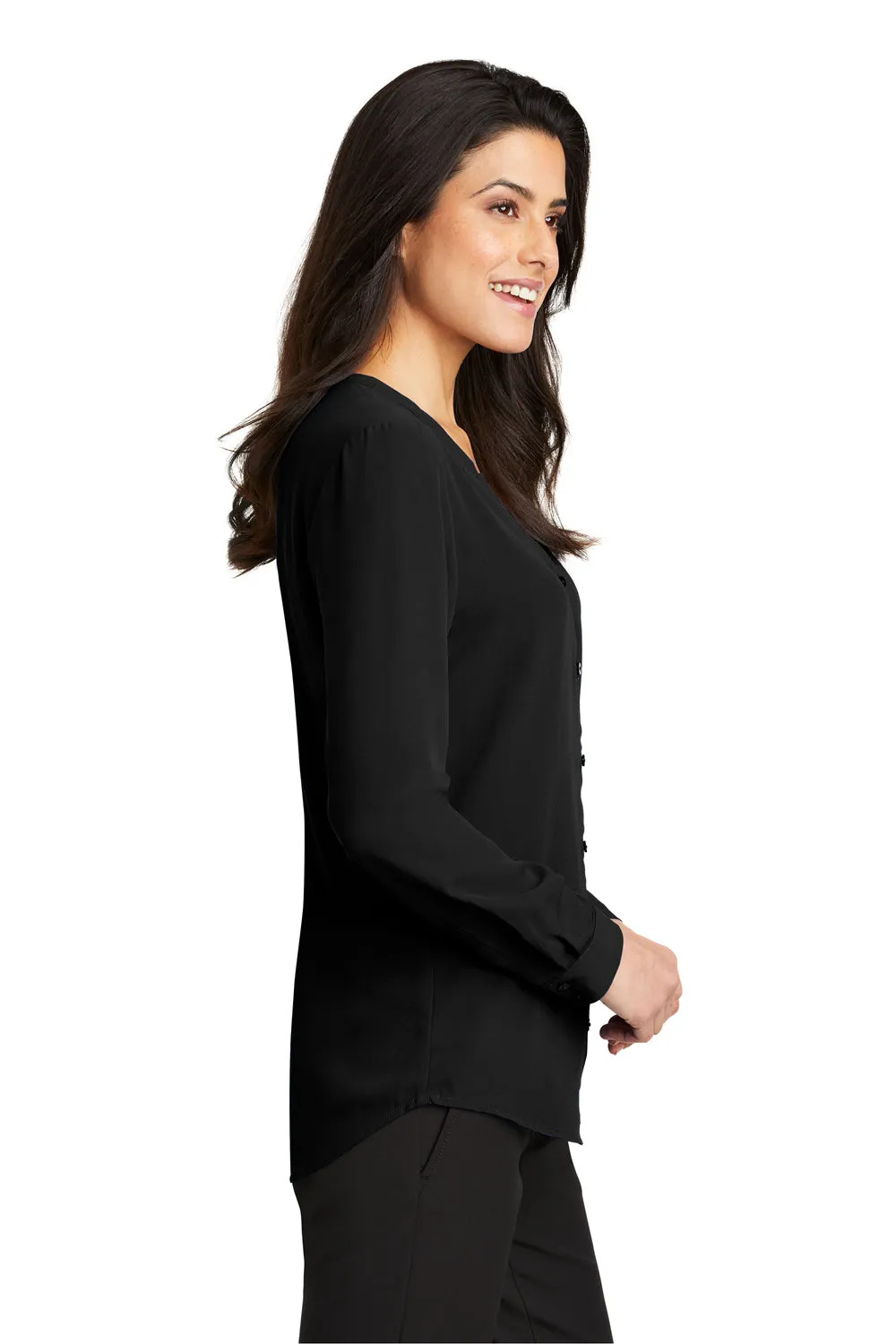 Port Authority Womens Long Sleeve Button Down Shirt - Black  Premium quality Clothing Port-Authority