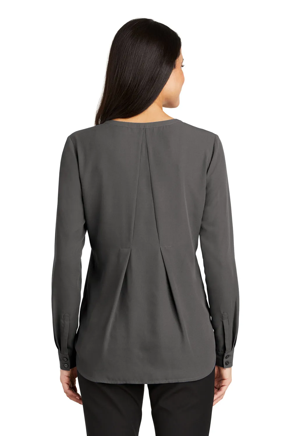 Port Authority Womens Long Sleeve Button Down Shirt - Sterling Grey  Premium quality Clothing Port-Authority