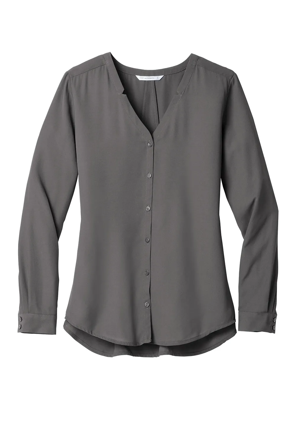 Port Authority Womens Long Sleeve Button Down Shirt - Sterling Grey  Premium quality Clothing Port-Authority