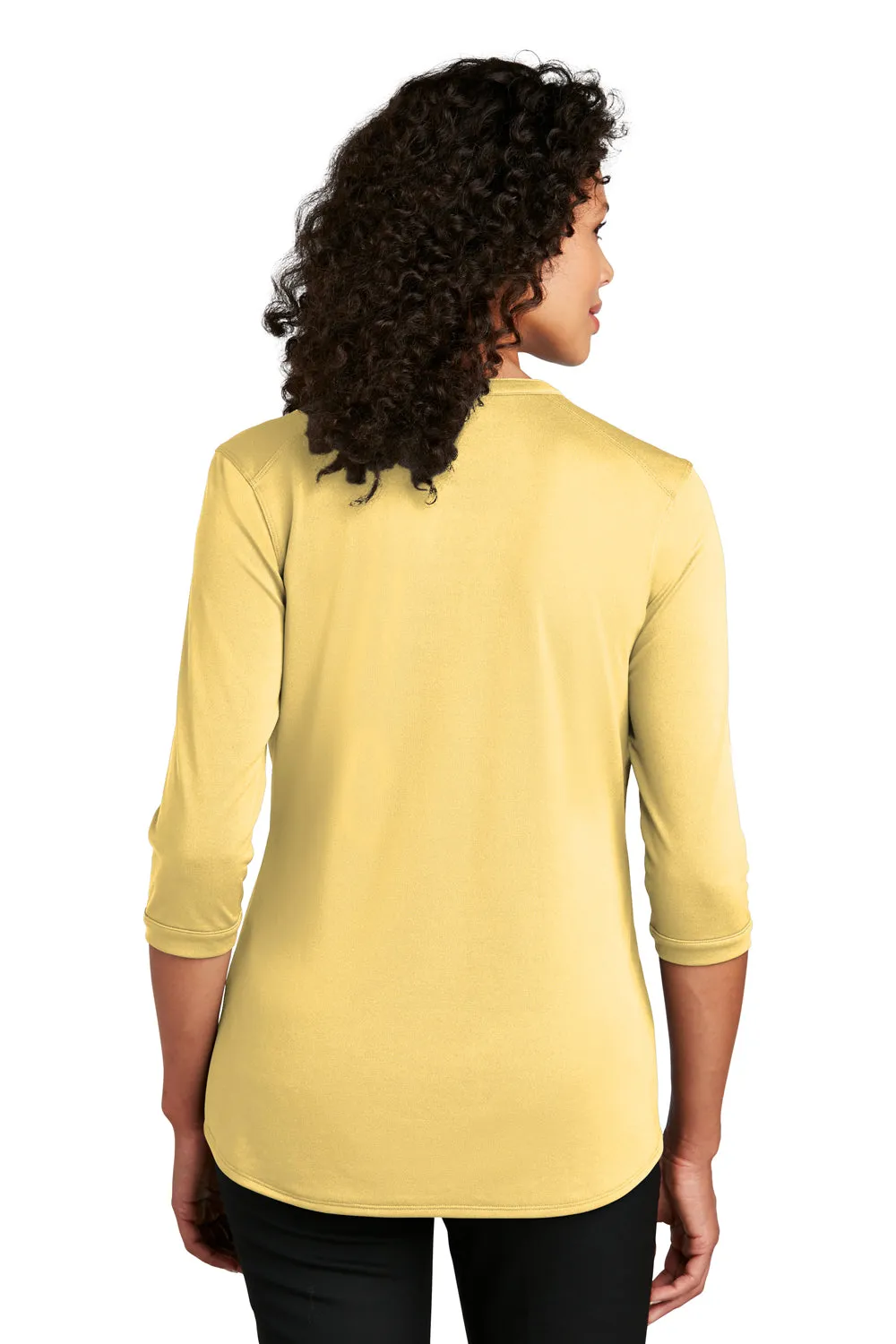 Port Authority Womens Moisture Wicking 3/4 Sleeve Polo Shirt - Sunbeam Yellow - Closeout  Premium quality Clothing Port-Authority