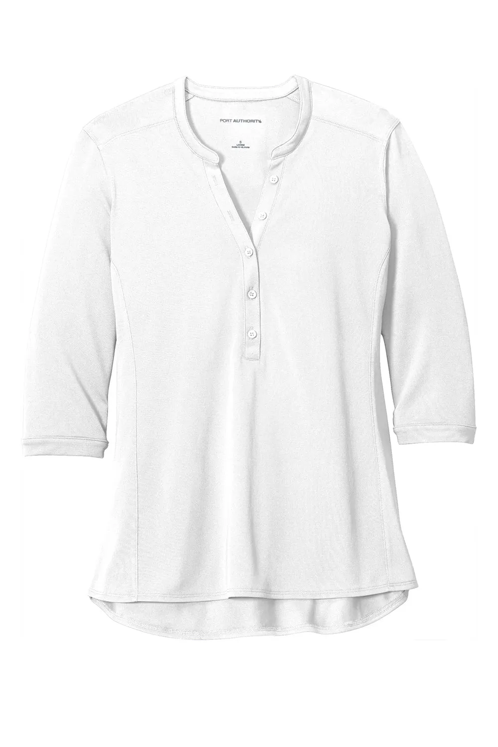 Port Authority Womens Moisture Wicking 3/4 Sleeve Polo Shirt - White - Closeout  Premium quality Clothing Port-Authority
