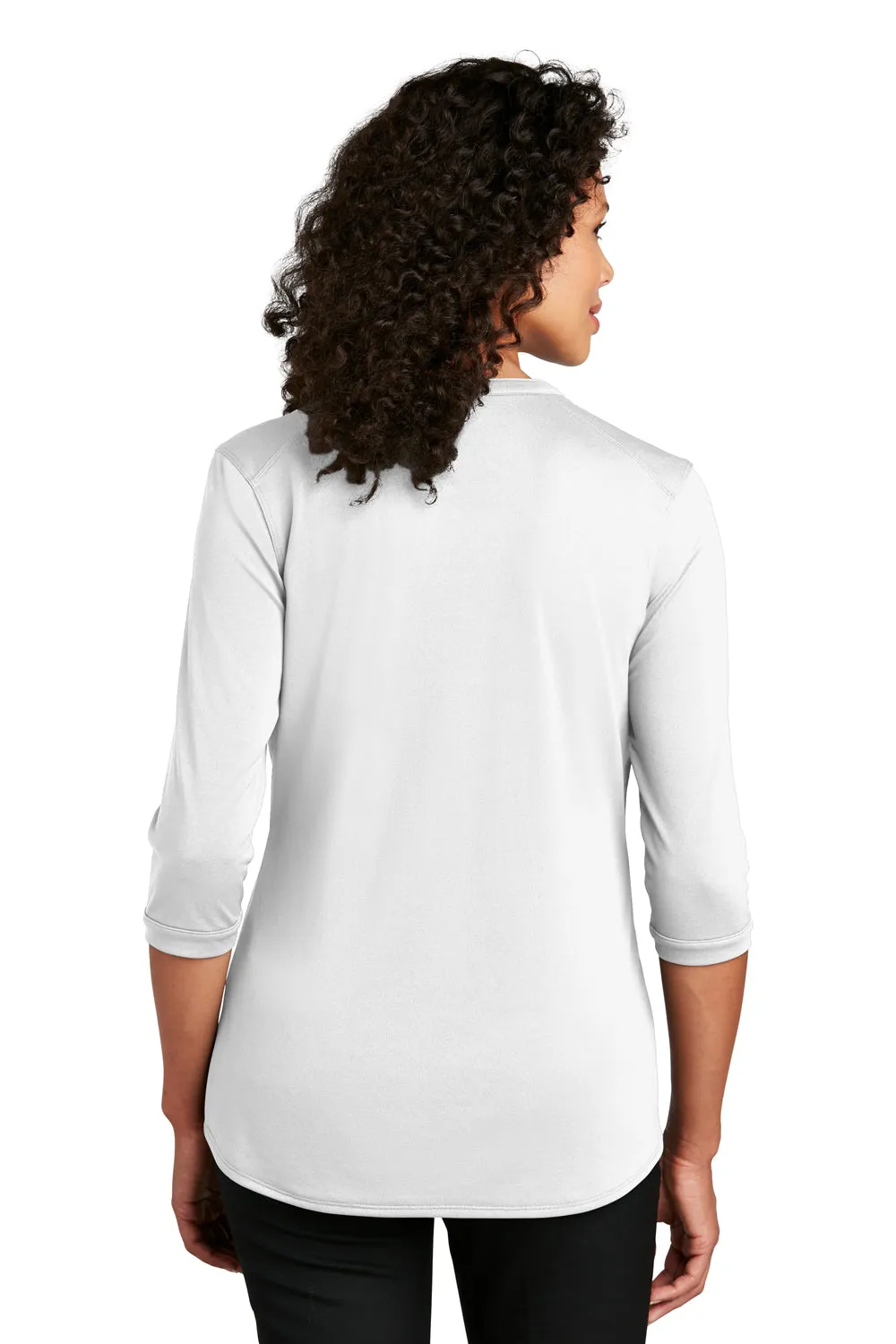 Port Authority Womens Moisture Wicking 3/4 Sleeve Polo Shirt - White - Closeout  Premium quality Clothing Port-Authority