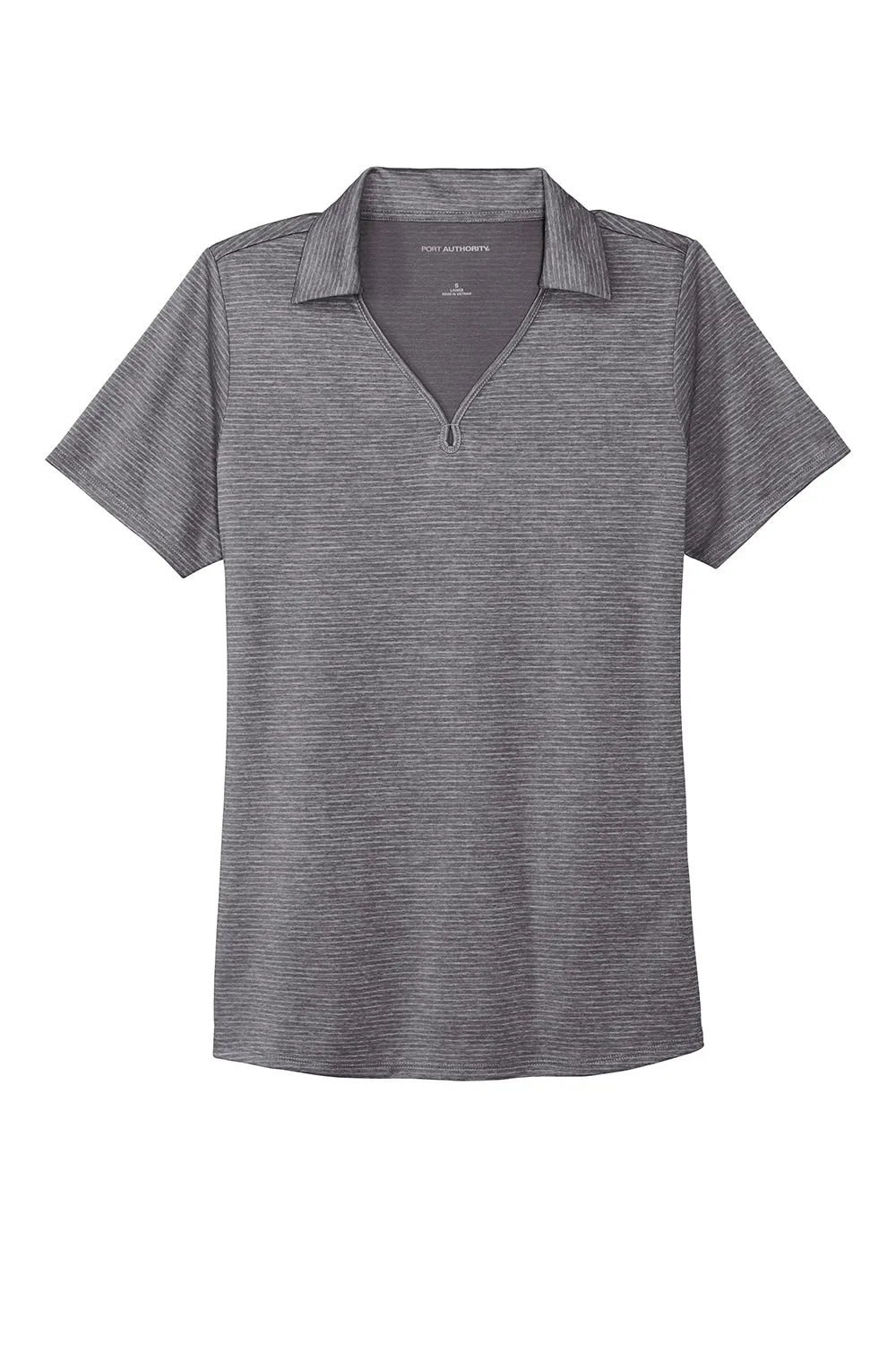 Port Authority Womens Moisture Wicking Shadow Stripe Short Sleeve Polo Shirt - Shadow Grey - Closeout  Premium quality Clothing Port-Authority