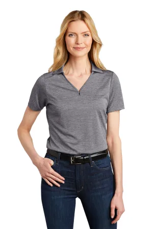 Port Authority Womens Moisture Wicking Shadow Stripe Short Sleeve Polo Shirt - Shadow Grey - Closeout  Premium quality Clothing Port-Authority